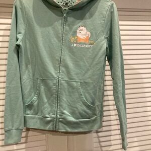 Universal Mint Green Kids Jacket with Cartoon Design